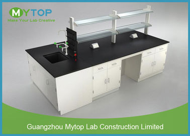 Floor Mounted Metal Laboratory Furniture Lab Bench Table For University / School
